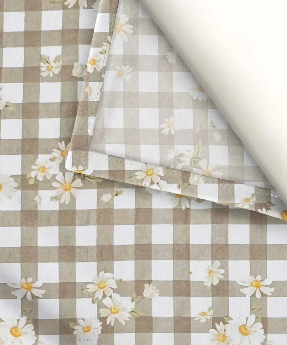 Grey Daisy Flat Bedsheet With Pillow Covers