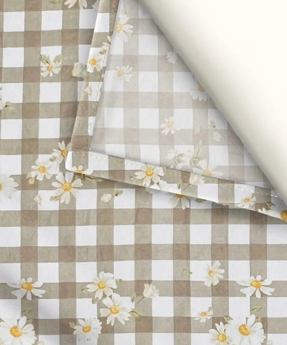 Grey Daisy Flat Bedsheet With Pillow Covers
