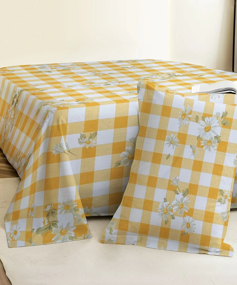 Sunshine DaisyBedsheet With Pillow Covers