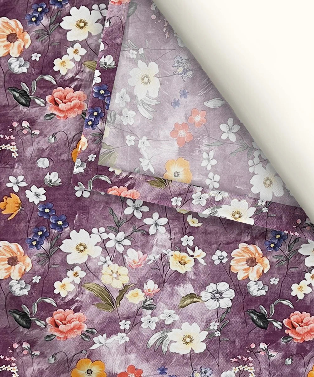 Lavender BloomFlat Bedsheet With Pillow Covers