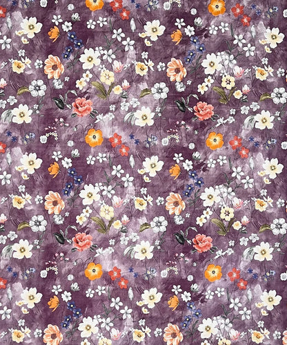 Lavender BloomFlat Bedsheet With Pillow Covers