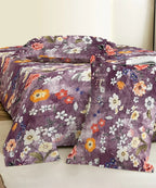 Lavender BloomFlat Bedsheet With Pillow Covers