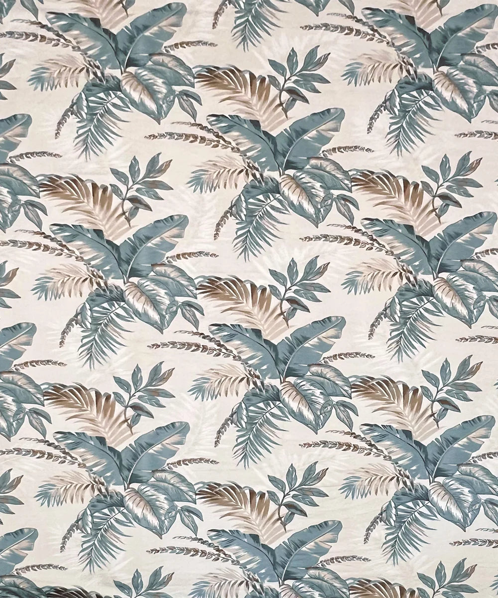 Coastal Leaf StripeFlat Bedsheet With Pillow Covers