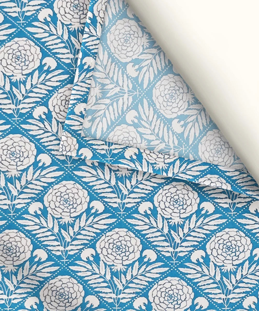 Royal Bloom StripeFlat Bedsheet With Pillow Covers