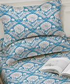 Royal Bloom StripeFlat Bedsheet With Pillow Covers