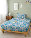 Royal Bloom StripeFlat Bedsheet With Pillow Covers