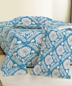 Royal Bloom StripeFlat Bedsheet With Pillow Covers