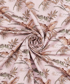 Ivory PalmFlat Bedsheet With Pillow Covers