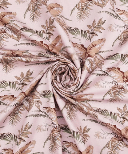 Ivory PalmFlat Bedsheet With Pillow Covers