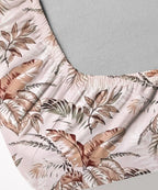 Ivory PalmFlat Bedsheet With Pillow Covers