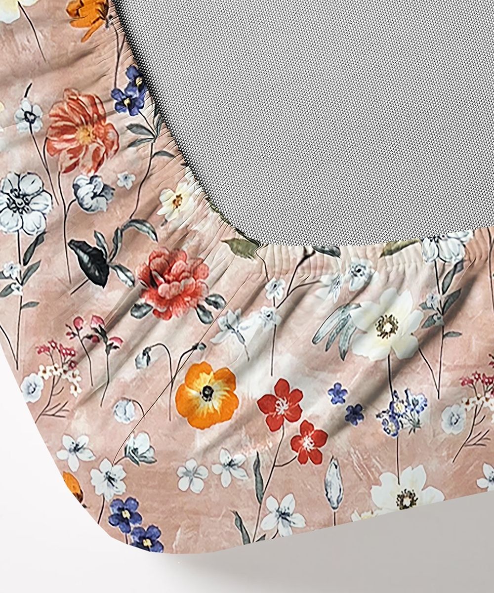 Misty Bloom Bedsheet With Pillow Covers