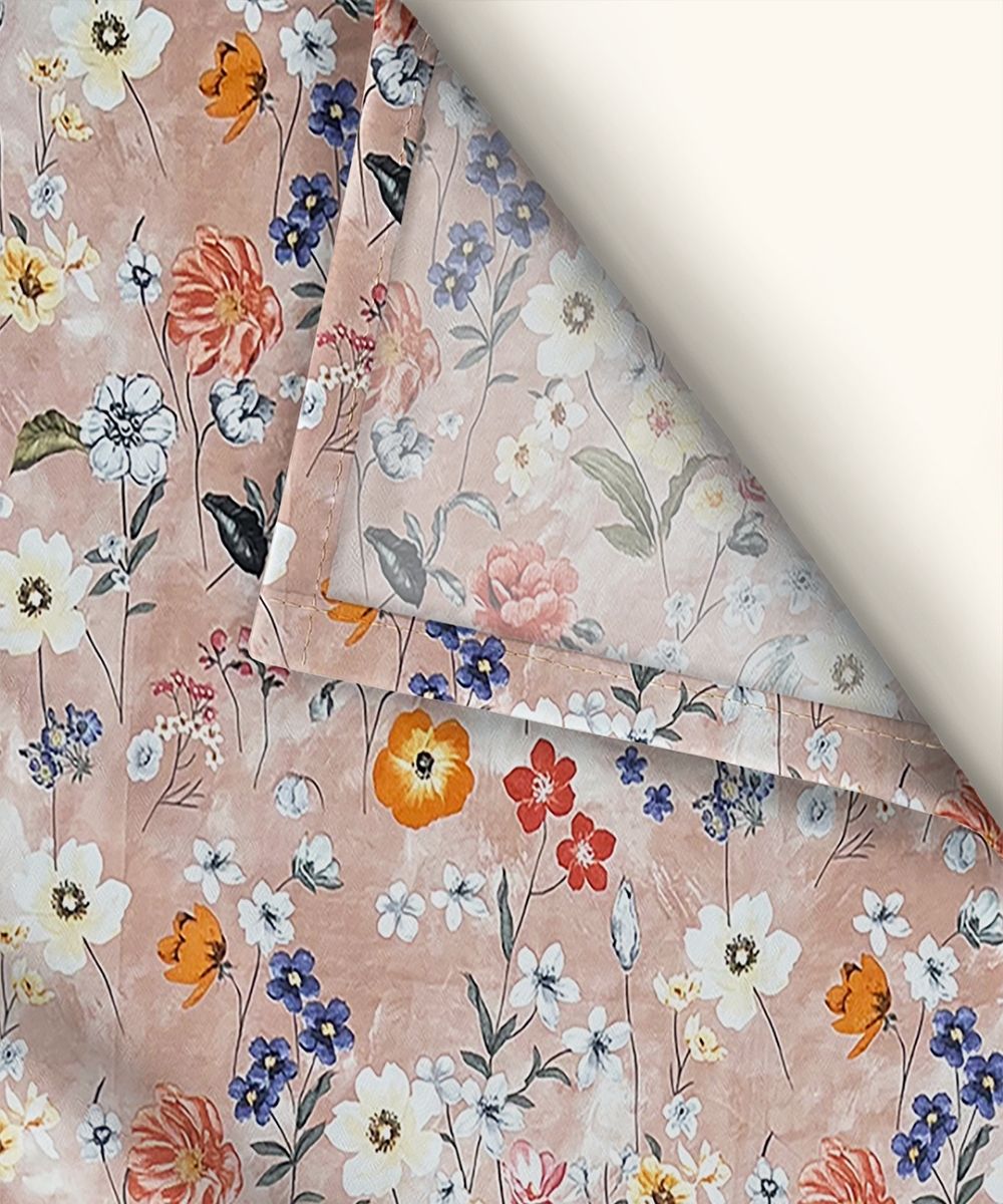 Misty Bloom Bedsheet With Pillow Covers