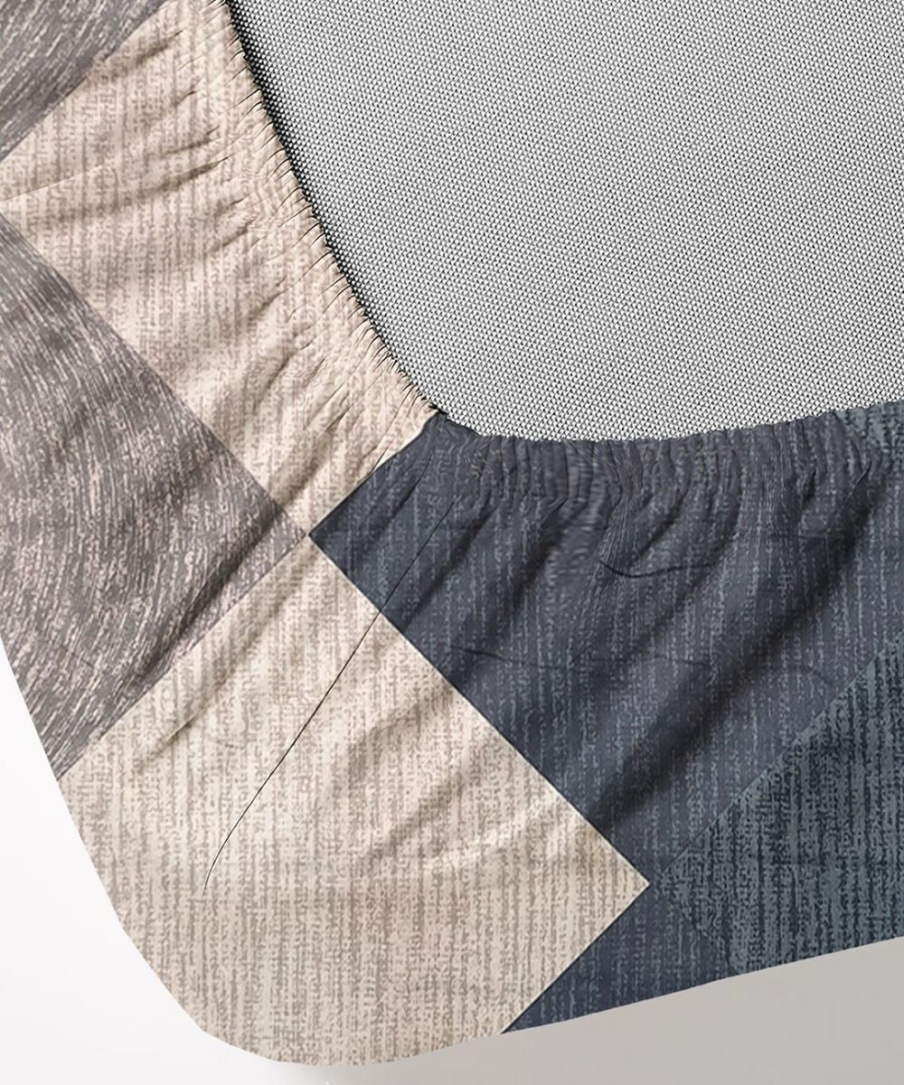 Midnight Geometry Bedsheet With Pillow Covers