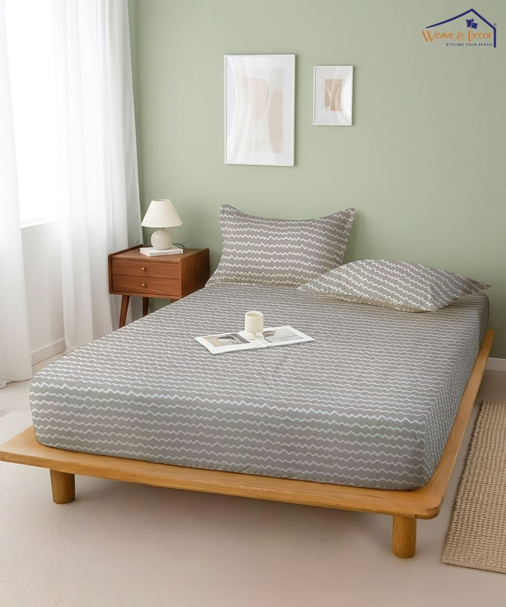 Pearl Wave Bedsheet With Pillow Covers