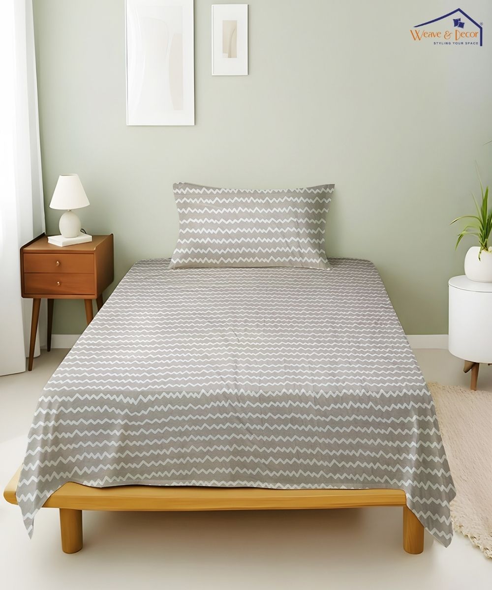 Pearl Wave Bedsheet With Pillow Covers