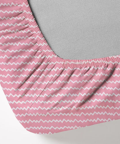 Blush Wave Bedsheet With Pillow Covers