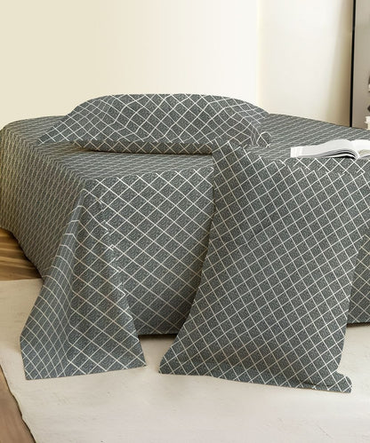 Mist Grey Trellis Bedsheet With Pillow Covers