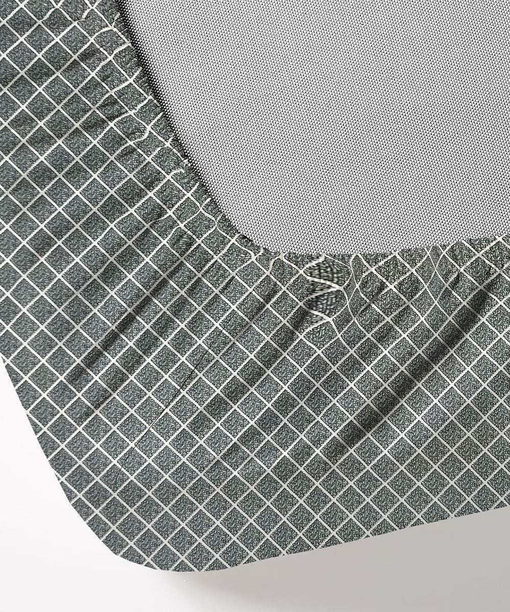 Mist Grey Trellis Bedsheet With Pillow Covers