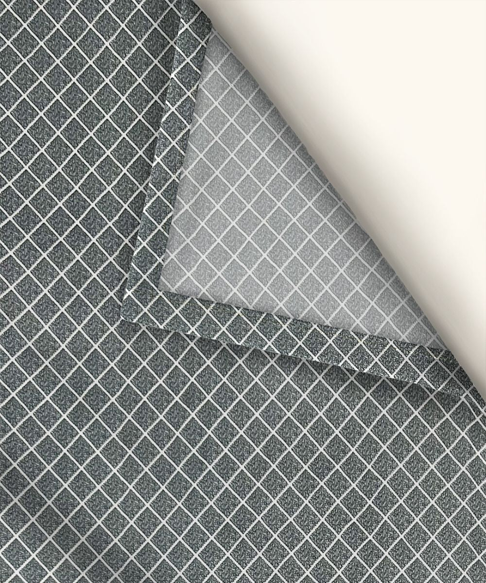 Mist Grey Trellis Bedsheet With Pillow Covers