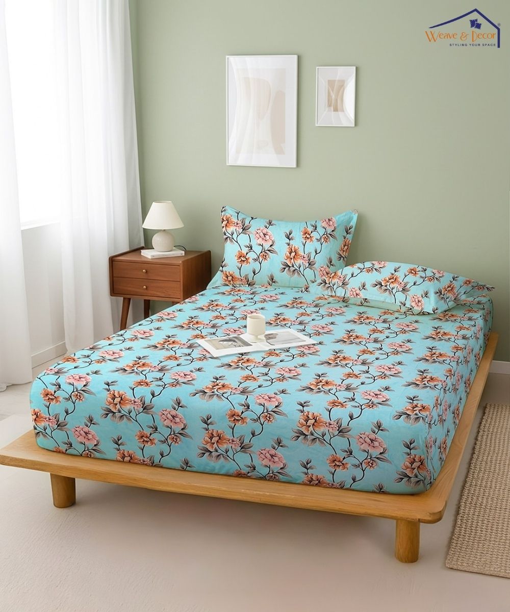 Morning Blossom Bedsheet With Pillow Covers