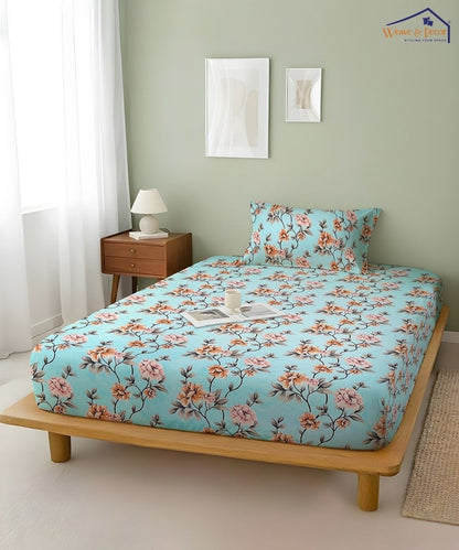 Morning Blossom Bedsheet With Pillow Covers