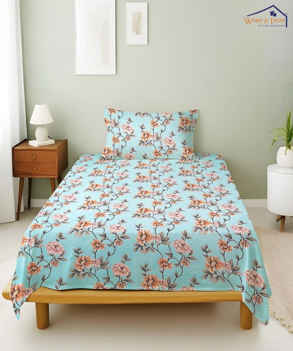 Morning Blossom Bedsheet With Pillow Covers