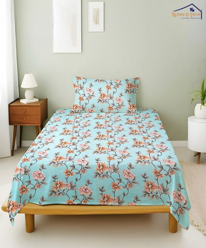 Morning Blossom Bedsheet With Pillow Covers