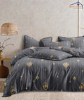 Regal Stripes Motif   Single Bedsheet With 1 Pillow Cover