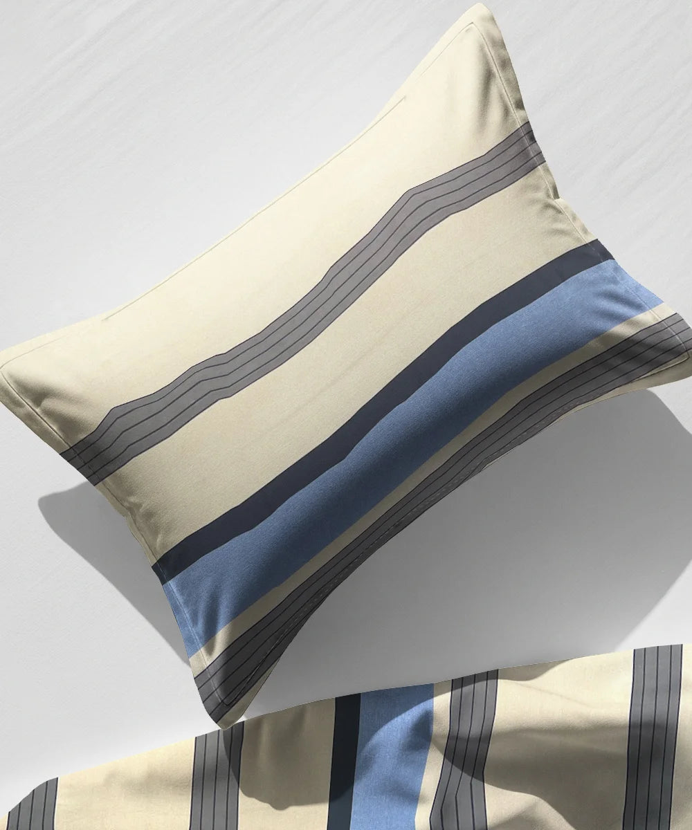 Nordic Block Super King Fitted Bedsheet With 2 Pillow Covers