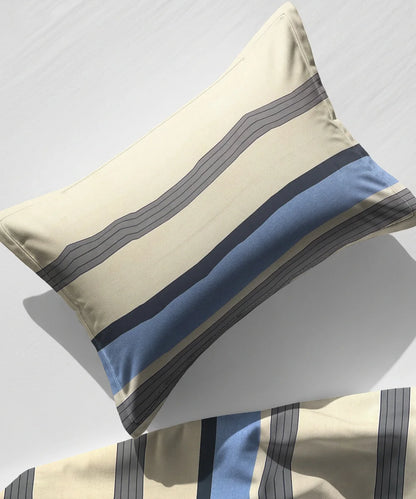 Nordic Block Super King Fitted Bedsheet With 2 Pillow Covers
