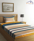 Multi Color Flat Bedsheet With Pillow Covers
