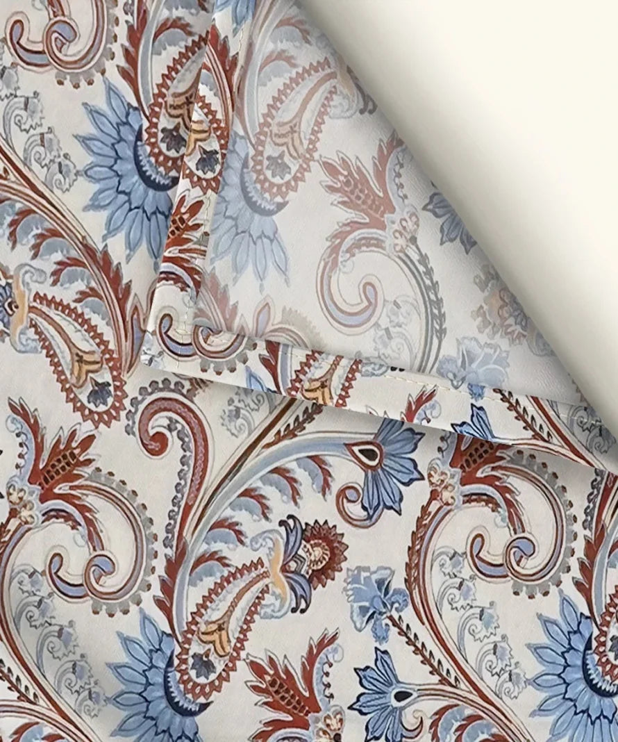 Cream Blossom Flat Bedsheet With Pillow Cover