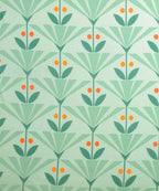 Green Floral Bedsheet With Pillow Cover