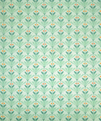 Green Floral Bedsheet With Pillow Cover