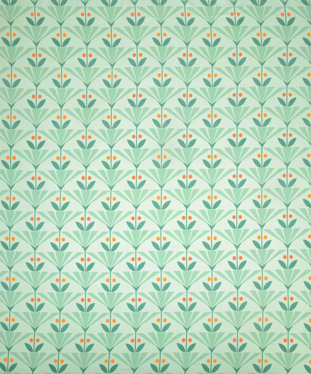 Green Floral Bedsheet With Pillow Cover
