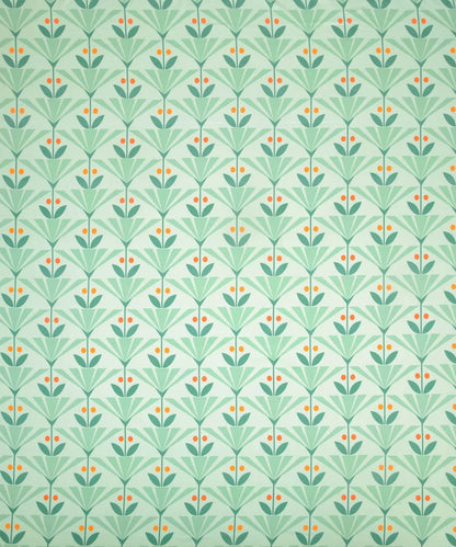 Green Floral Bedsheet With Pillow Cover