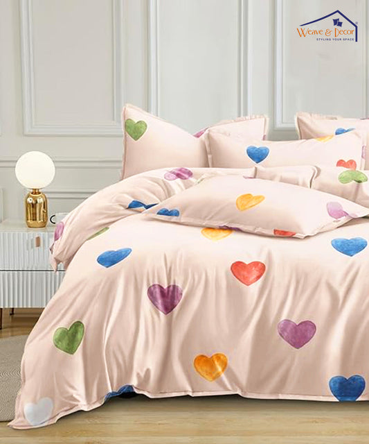 valentines heart bedsheets , poly cotton sheets ,valentines heart 