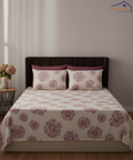 Soft Bloom Floral Flat Bedsheet With Pillow Covers