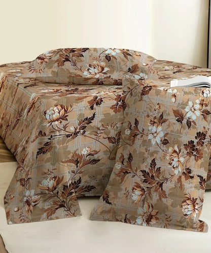 Hazel Bloom  Flat Bedsheet With Pillow Covers