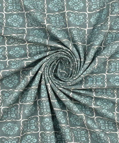 Teal Mosaic  Flat Bedsheet With Pillow Covers
