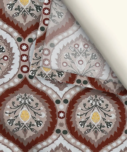Mughal Motif Flat Bedsheet With Pillow Covers