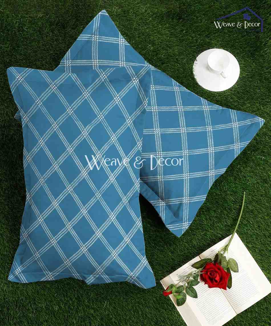 Ocean Check Pillow Cover Set of 2