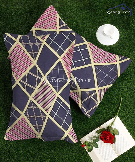 Pink Grey Charm Pillow Cover Set of 2