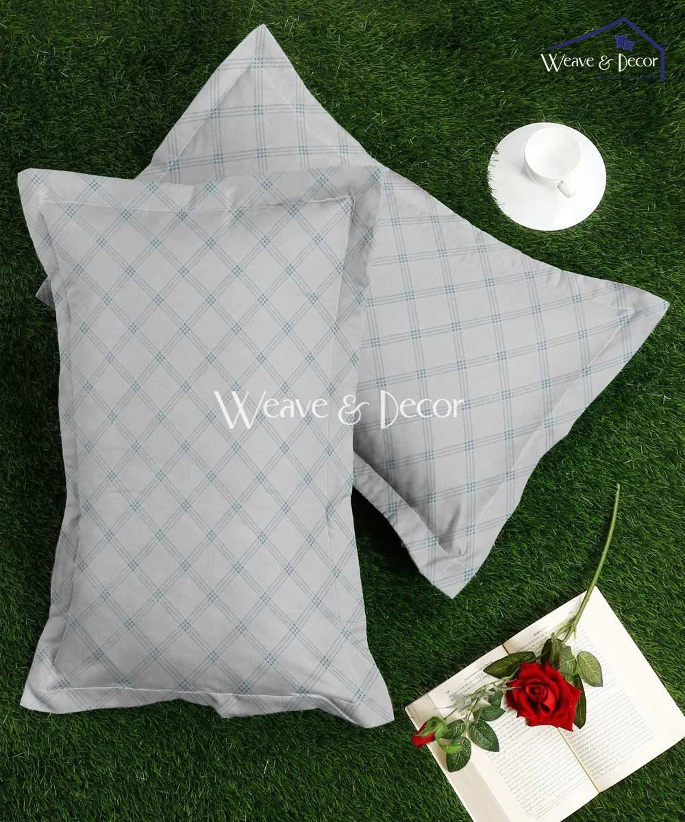 White Check Pillow Cover Set of 2