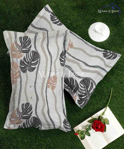 Mocha Palms Pillow Cover Set of 2