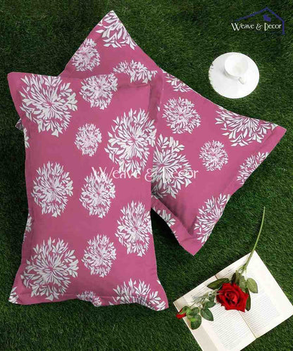 Crimson Dahlia Floral Pillow Cover Set of 2