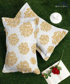 Golden Magic Floral Pillow Cover Set of 2