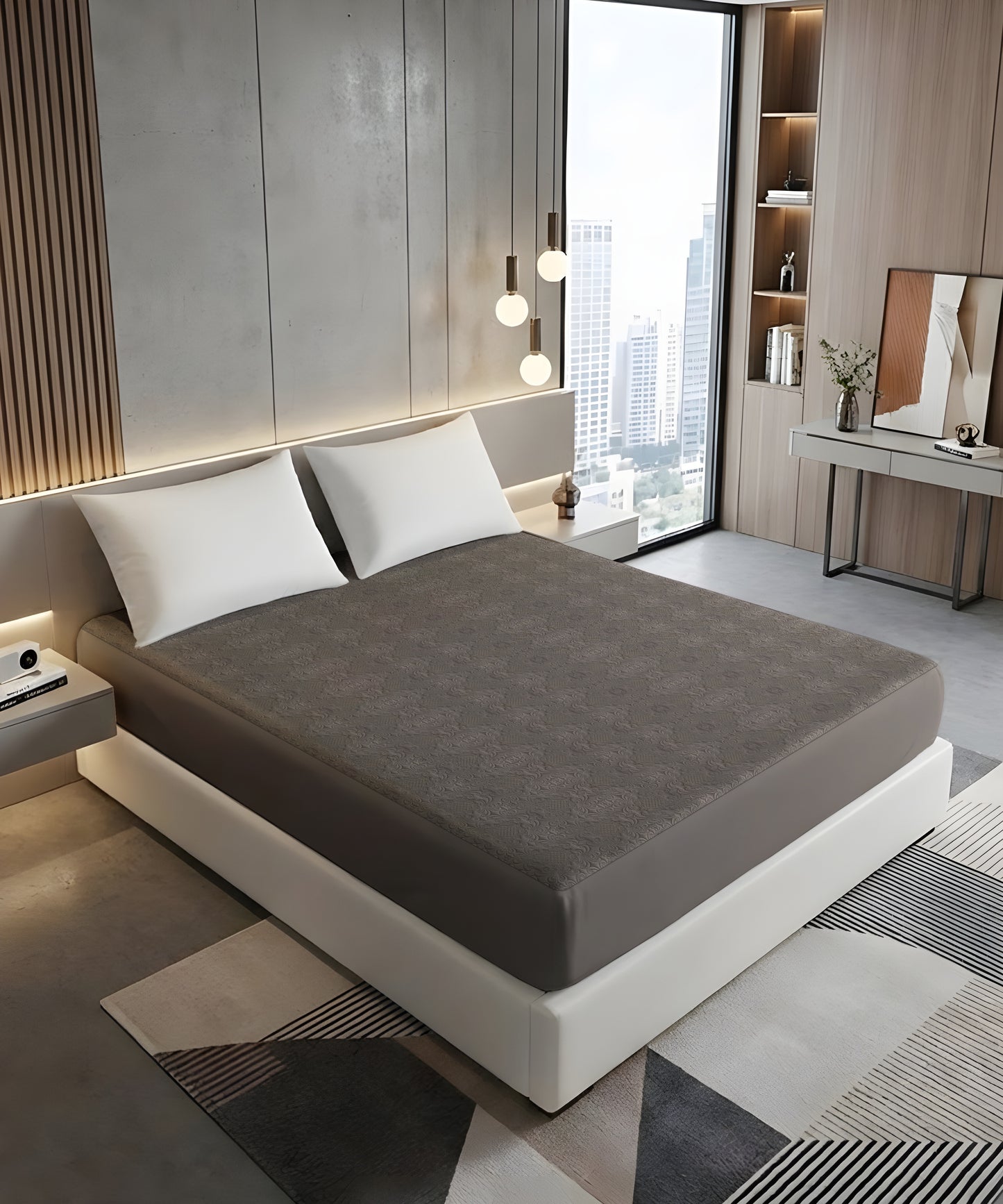 ultrasonic punched pattern mattress protector 