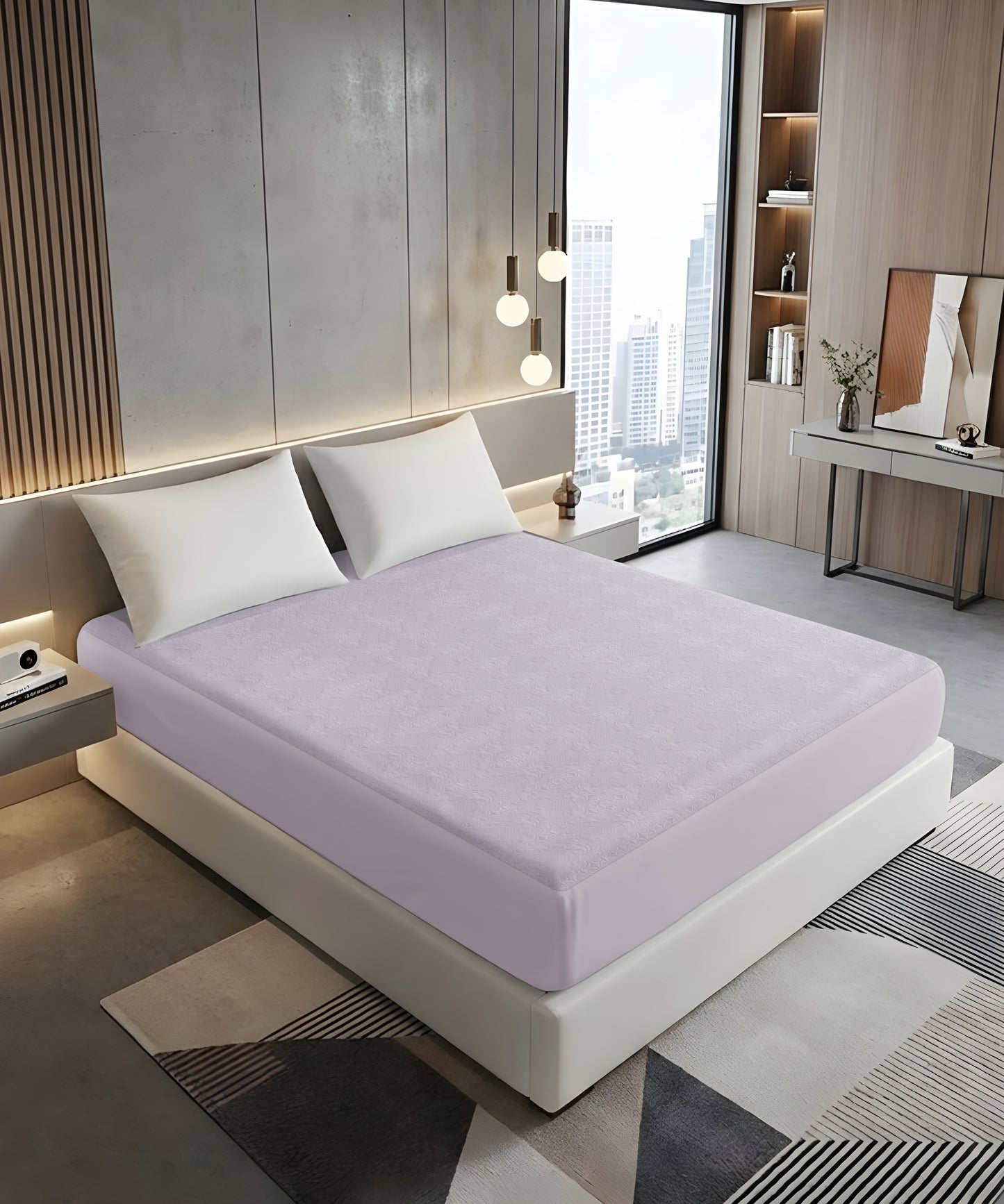 ultrasonic punched pattern mattress protector 