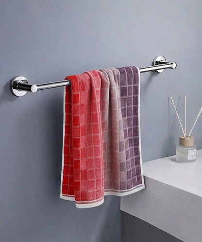 Weave & Decor Luxe Checks Cotton Hand Towels Sets – Ultra Soft & Super Absorbent (Red)